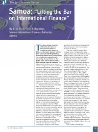 Samoa: Lifting the Bar on International Finance